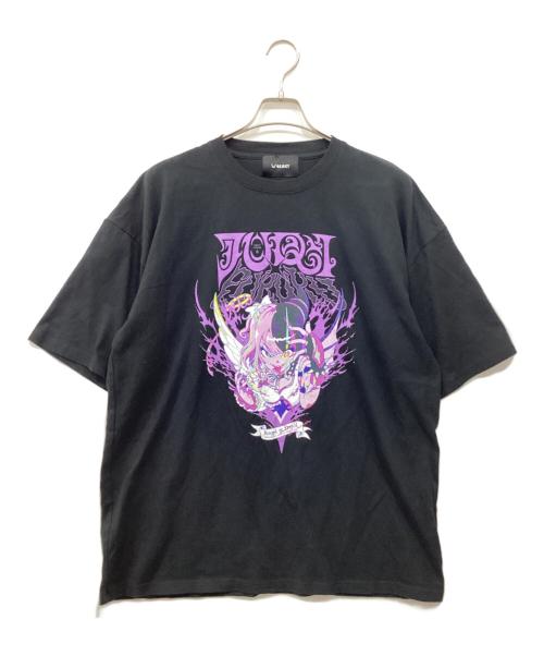 REJECT（リジェクト）REJECT (リジェクト) プリントTシャツ ブラック サイズ:記載なしの古着・服飾アイテム