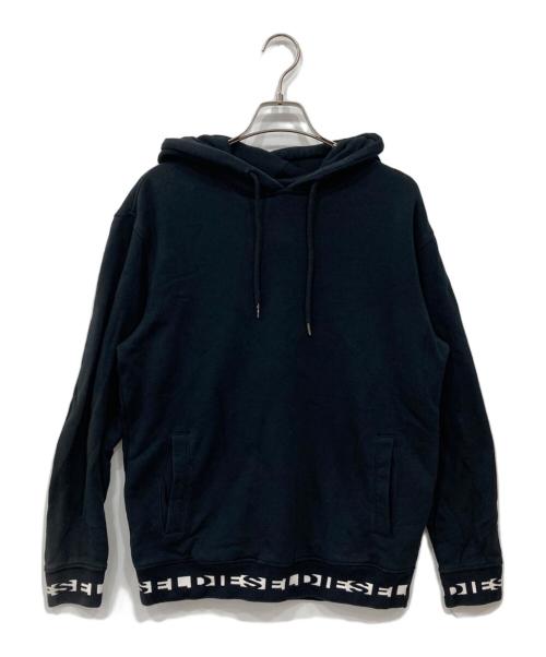 DIESEL（ディーゼル）DIESEL (ディーゼル) プルオーバーパーカー ブラック サイズ:Sの古着・服飾アイテム