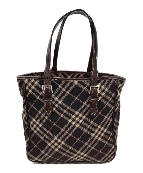 BURBERRY BLUE LABEL（バーバリー ブルー レーベル）BURBERRY BLUE LABEL (バーバリー ブルー レーベル) チェックハンドバッグ ブラウンの古着・服飾アイテム