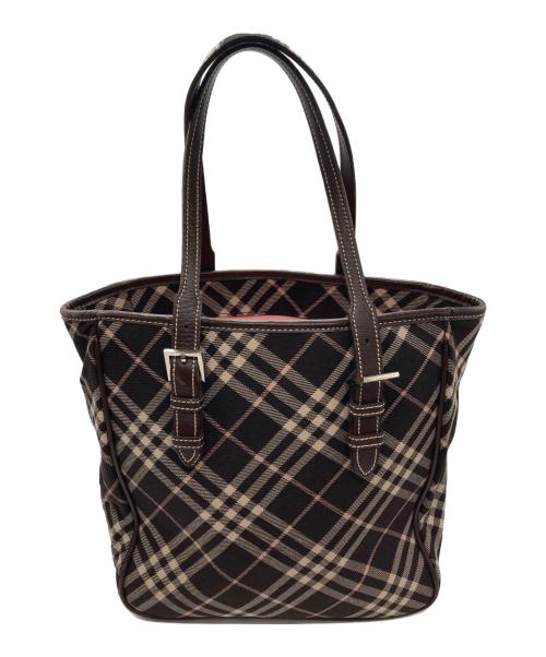 BURBERRY BLUE LABEL（バーバリー ブルー レーベル）BURBERRY BLUE LABEL (バーバリー ブルー レーベル) チェックハンドバッグ ブラウンの古着・服飾アイテム