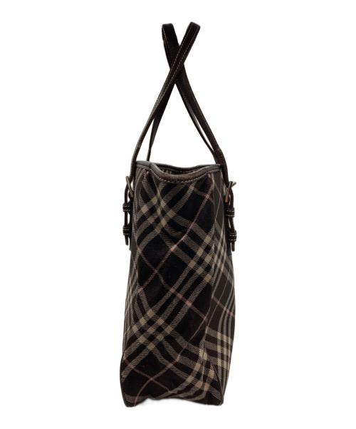 BURBERRY BLUE LABEL（バーバリー ブルー レーベル）BURBERRY BLUE LABEL (バーバリー ブルー レーベル) チェックハンドバッグ ブラウンの古着・服飾アイテム