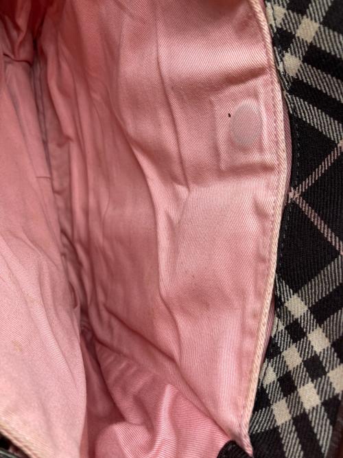 BURBERRY BLUE LABEL（バーバリー ブルー レーベル）BURBERRY BLUE LABEL (バーバリー ブルー レーベル) チェックハンドバッグ ブラウンの古着・服飾アイテム
