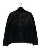 DIESELディーゼル）の古着「ハイネック Dロゴ ドライバーズニット」｜ブラック