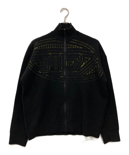 DIESEL（ディーゼル）DIESEL (ディーゼル) ハイネック Dロゴ ドライバーズニット ブラック サイズ:Sの古着・服飾アイテム