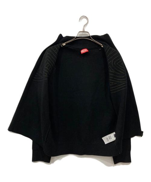 DIESEL（ディーゼル）DIESEL (ディーゼル) ハイネック Dロゴ ドライバーズニット ブラック サイズ:Sの古着・服飾アイテム