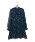 ANNA SUI（アナスイ）の古着「シルク総柄ワンピース」｜ネイビー