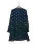 ANNA SUI (アナスイ) シルク総柄ワンピース ネイビー サイズ:4：5000円