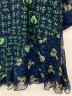 中古・古着 ANNA SUI (アナスイ) シルク総柄ワンピース ネイビー サイズ:4：5000円