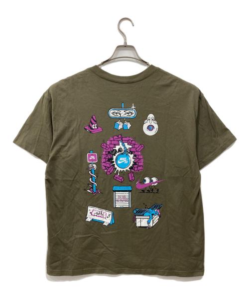 NIKE SB（ナイキエスビー）NIKE SB (ナイキエスビー) プリントTシャツ カーキ サイズ:XXLの古着・服飾アイテム