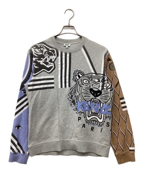 KENZO（ケンゾー）KENZO (ケンゾー) タイガー刺繍スウェット グレー サイズ:Mの古着・服飾アイテム