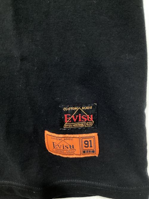 EVISU（エヴィス）EVISU (エヴィス) プリントTシャツ ブラック サイズ:Mの古着・服飾アイテム