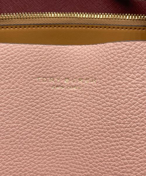 TORY BURCH（トリーバーチ）TORY BURCH (トリーバーチ) トリプルコンパートメントトートバッグ ピンクの古着・服飾アイテム