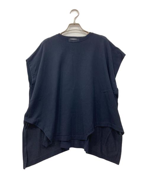 ENFOLD（エンフォルド）ENFOLD (エンフォルド) ウォッシャブルランダムヘムニット ネイビー サイズ:38の古着・服飾アイテム