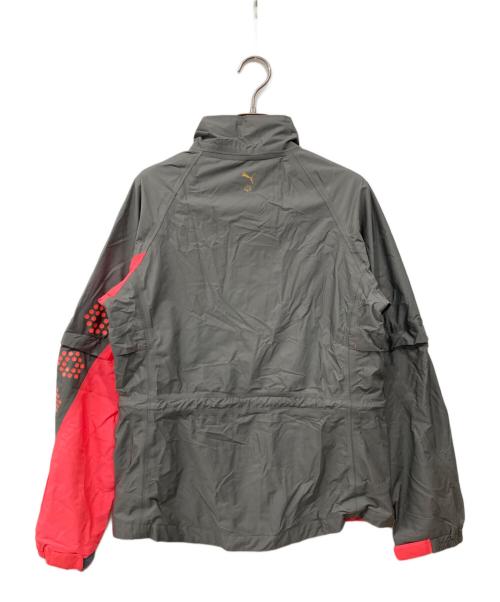 PUMA（プーマ）PUMA (プーマ) セットアップナイロンジャケット ピンク×グレー サイズ:Mの古着・服飾アイテム