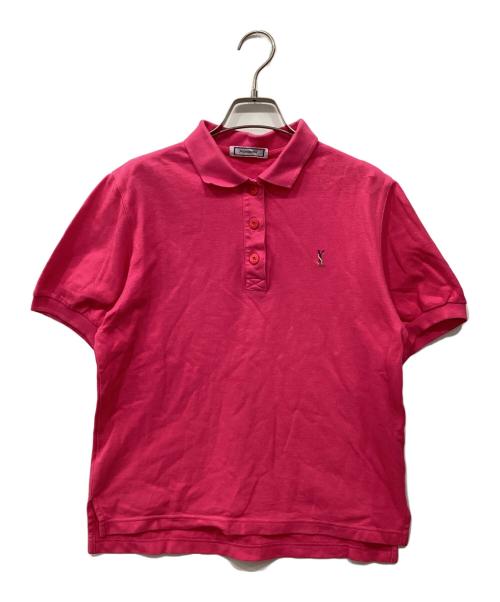 Yves Saint Laurent（イヴサンローラン）Yves Saint Laurent (イヴサンローラン) 半袖ポロシャツ ショッキングピンク サイズ:Mの古着・服飾アイテム
