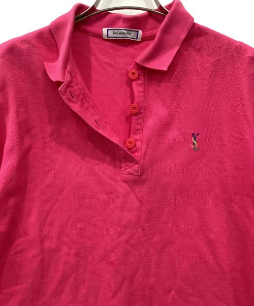 Yves Saint Laurent（イヴサンローラン）Yves Saint Laurent (イヴサンローラン) 半袖ポロシャツ ショッキングピンク サイズ:Mの古着・服飾アイテム