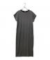 ATON（エイトン）の古着「CAPSLEEVE DRESS」｜ホワイト×ブラック