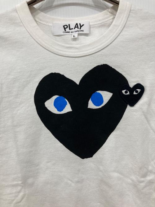 PLAY COMME des GARCONS（プレイコムデギャルソン）PLAY COMME des GARCONS (プレイコムデギャルソン) ハートロゴTシャツ ホワイト サイズ:Lの古着・服飾アイテム