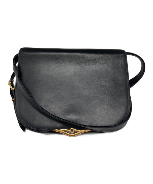 Cartier（カルティエ）Cartier (カルティエ) レザーショルダーバッグ ブラックの古着・服飾アイテム