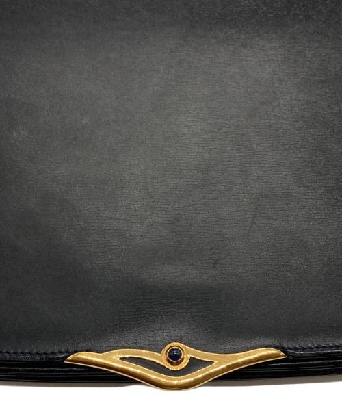 Cartier（カルティエ）Cartier (カルティエ) レザーショルダーバッグ ブラックの古着・服飾アイテム