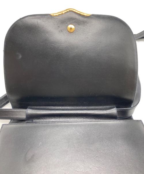 Cartier（カルティエ）Cartier (カルティエ) レザーショルダーバッグ ブラックの古着・服飾アイテム