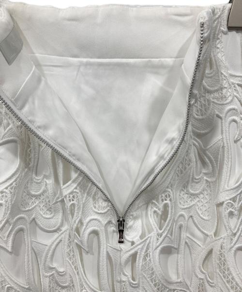CELFORD（セルフォード）CELFORD (セルフォード) ハートレースタイトスカート ホワイト サイズ:36の古着・服飾アイテム