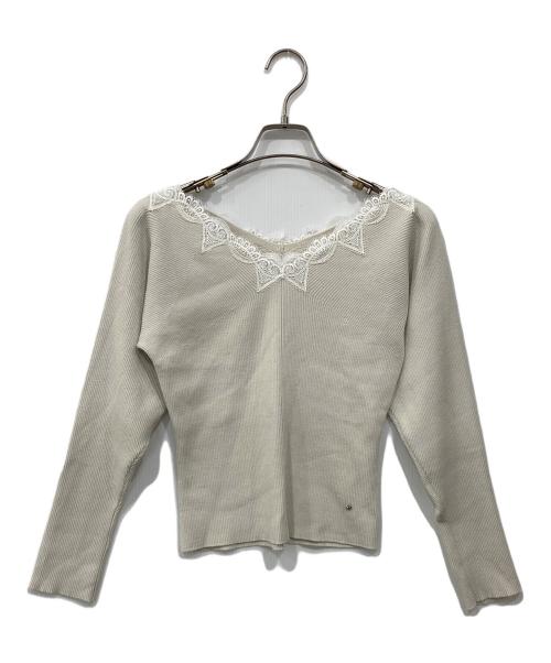 CELFORD（セルフォード）CELFORD (セルフォード) ハートレースニットプルオーバー ライトグレー サイズ:Freeの古着・服飾アイテム