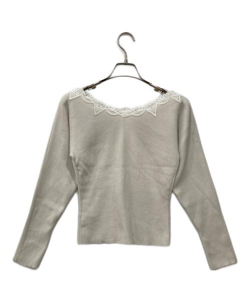 CELFORD（セルフォード）CELFORD (セルフォード) ハートレースニットプルオーバー ライトグレー サイズ:Freeの古着・服飾アイテム