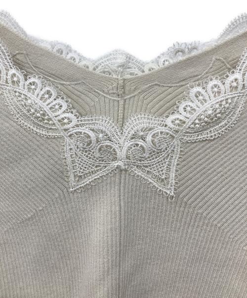 CELFORD（セルフォード）CELFORD (セルフォード) ハートレースニットプルオーバー ライトグレー サイズ:Freeの古着・服飾アイテム