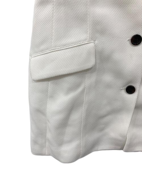CELFORD（セルフォード）CELFORD (セルフォード) からみ織ペプラムジャケット ホワイト サイズ:36の古着・服飾アイテム