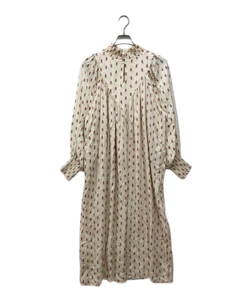 freada（フリーダ）freada (フリーダ) チューリップ ワンピース ホワイト×ブラウン サイズ:Freeの古着・服飾アイテム