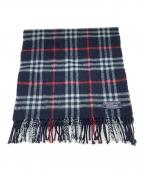 Burberry'sバーバリーズ）の古着「カシミヤマフラー」｜ネイビー