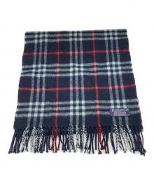 Burberry's（バーバリーズ）の古着「カシミヤマフラー」｜ネイビー