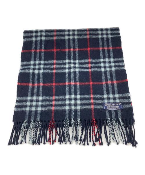 Burberry's（バーバリーズ）Burberry's (バーバリーズ) カシミヤマフラー ネイビーの古着・服飾アイテム