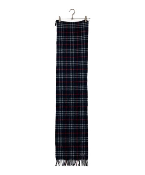 Burberry's（バーバリーズ）Burberry's (バーバリーズ) カシミヤマフラー ネイビーの古着・服飾アイテム