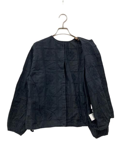 KAGURE（カグレ）kagure (カグレ) クロスステッチドロストブラウス ブラック サイズ:Freeの古着・服飾アイテム