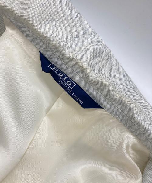 POLO RALPH LAUREN（ポロ・ラルフローレン）POLO RALPH LAUREN (ポロ・ラルフローレン) リネン 3B テーラードジャケット ブルー サイズ:A7の古着・服飾アイテム