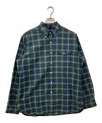 RALPH LAURENラルフローレン）の古着「チェックボタンダウンシャツ」｜グリーン×ネイビー