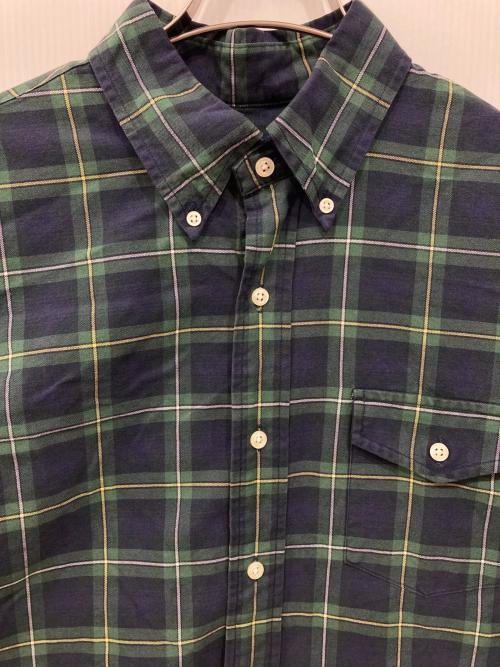 RALPH LAUREN（ラルフローレン）RALPH LAUREN (ラルフローレン) チェックボタンダウンシャツ グリーン×ネイビー サイズ:Lの古着・服飾アイテム