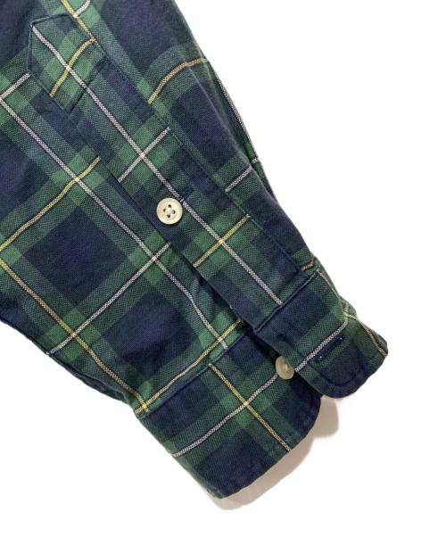 RALPH LAUREN（ラルフローレン）RALPH LAUREN (ラルフローレン) チェックボタンダウンシャツ グリーン×ネイビー サイズ:Lの古着・服飾アイテム