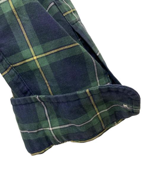 RALPH LAUREN（ラルフローレン）RALPH LAUREN (ラルフローレン) チェックボタンダウンシャツ グリーン×ネイビー サイズ:Lの古着・服飾アイテム