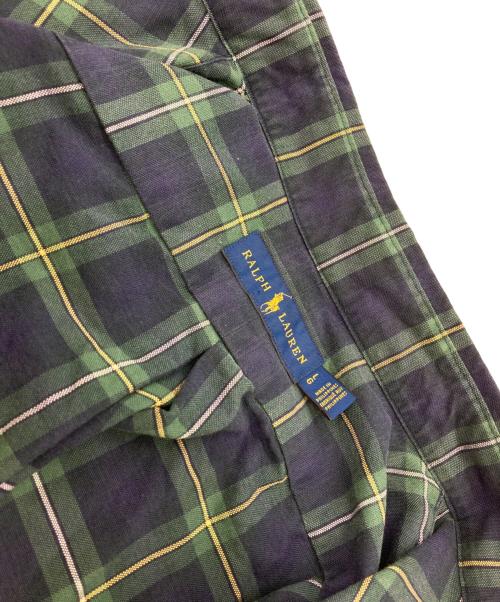 RALPH LAUREN（ラルフローレン）RALPH LAUREN (ラルフローレン) チェックボタンダウンシャツ グリーン×ネイビー サイズ:Lの古着・服飾アイテム