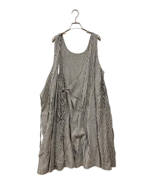 nest Robe（ネストローブ）nest Robe (ネストローブ) リネンワンピース ブルー×アイボリー サイズ:Freeの古着・服飾アイテム