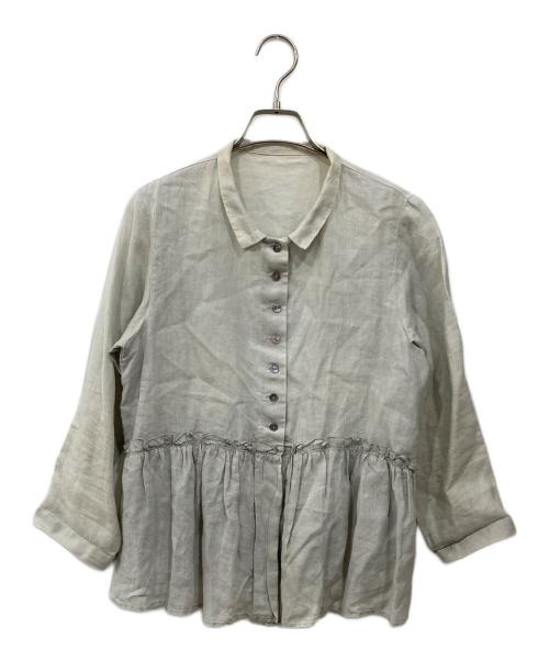nest Robe（ネストローブ）nest Robe (ネストローブ) リネンブラウス グレー サイズ:記載なしの古着・服飾アイテム