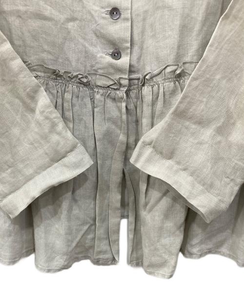 nest Robe（ネストローブ）nest Robe (ネストローブ) リネンブラウス グレー サイズ:記載なしの古着・服飾アイテム
