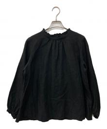 nest Robe（ネストローブ）の古着「リネンブラウス」｜ブラック