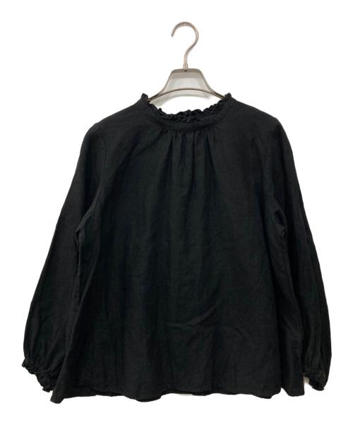 nest Robe（ネストローブ）nest Robe (ネストローブ) リネンブラウス ブラック サイズ:Freeの古着・服飾アイテム