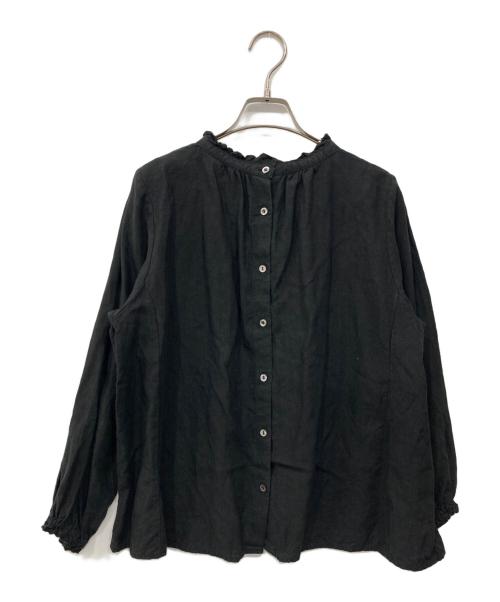 nest Robe（ネストローブ）nest Robe (ネストローブ) リネンブラウス ブラック サイズ:Freeの古着・服飾アイテム
