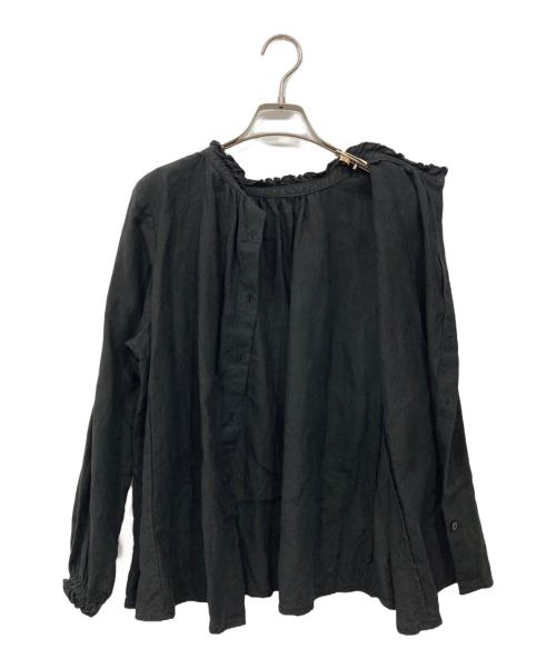 nest Robe（ネストローブ）nest Robe (ネストローブ) リネンブラウス ブラック サイズ:Freeの古着・服飾アイテム