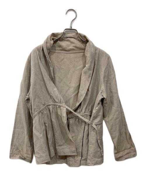 nest Robe（ネストローブ）nest Robe (ネストローブ) カシュクール リネンブラウス ベージュ サイズ:Freeの古着・服飾アイテム